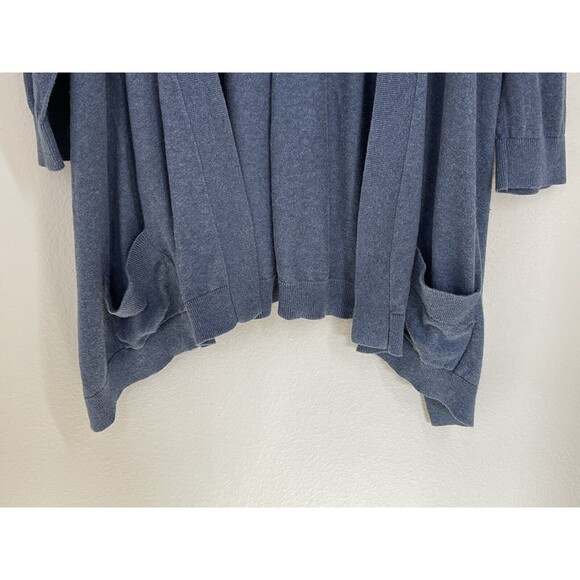 dELiA's VINTAGE Junior's Size XL 3/4 Sleeve BLUE/Gray Cardigan Y2K Sweater - Picture 3 of 8